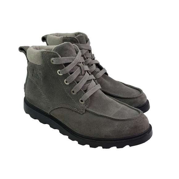 Sorel Madson Moc Toe Youth Size 3 Quarry Chrome Grey Waterproof Non Shell Boots - Picture 1 of 13